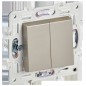 Выключатель проходной 2-кл. SKANDY 10А SK-V05Sh шампань IEK SK-V22-0-10-K37