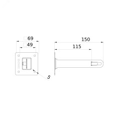 Держатель проволоки метал. d8 для плоской кровли DKC ND2105