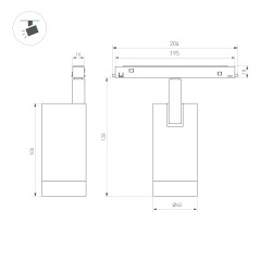 Светильник MAG-ORIENT-SPOT-R45-12W Warm3000 WH 24 deg 48В IP20 метал. 3 года Arlight 035874