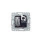 Розетка компьютерная + телевизионная 2-м Brite РТВ/РК12-БрТБ RJ45 кат.5E + TV механизм бронза IEK BR-AK20-1-K45