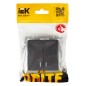 Выключатель 2-кл. СП BRITE ВС10-2-1-БрГ 10А с индик. механизм графит IEK BR-V20-1-10-K53
