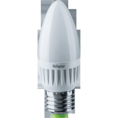 Лампа светодиодная 94 493 NLL-C37-7-230-2.7K-E27-FR 7Вт свеча 2700К тепл. бел. E27 500лм 176-264В Navigator 94493