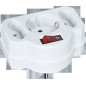 Разветвитель 3-м (1-м - с заземл. 2-м - без заземл.) 10А IP20 94 698 NAD-3-R2F-WH в ряд Navigator 94698