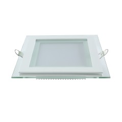 Светильник светодиодный Glass 12Вт 4000К IP20 990лм 220-240В d118х118мм 160х160х30мм ДВО квадрат. встраив. монтажный с декоратив