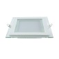 Светильник светодиодный Glass 12Вт 4000К IP20 990лм 220-240В d118х118мм 160х160х30мм ДВО квадрат. встраив. монтажный с декоратив Светильник светодиодный Glass 12Вт 4000К IP20 990лм 220-240В d118х118мм 160х160х30мм ДВО квадрат. встраив. монтажный с декоратив