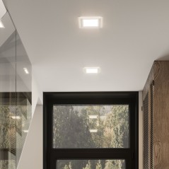 Светильник светодиодный Glass 12Вт 4000К IP20 990лм 220-240В d118х118мм 160х160х30мм ДВО квадрат. встраив. монтажный с декоратив
