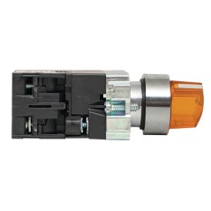 Переключатель BD33 3P с желт. подсветкой 24В NO PROxima EKF xb2-bk33-y-24