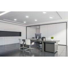 Светильник светодиодный Frameless 24Вт 4000К IP20 2400лм 85-265В d155мм 170х27мм ДВО кругл. встраив. монтажный GAUSS 967511224