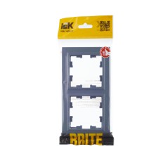 Рамка 2-м BRITE РУ-2-БрМ маренго IEK BR-M22-K35