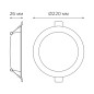 Светильник светодиодный Elementary Downlight 26Вт 4000К 2250лм 170-260В IP20 220х26 круг монтаж бел. GAUSS 997520224