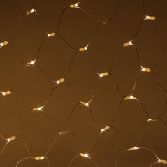 Гирлянда светодиодная "Сеть" 1.5х2м 150LED тепл. бел. IP65 220В бел. мерцание провод бел. каучук (без шнура питания) Эра Б005189