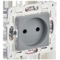 Розетка SKANDY 10А без заземл. без защ. шторок SK-R02Gr сер. IEK SK-R10-10-K03