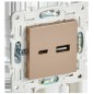Розетка USB A+C 3.1А SKANDY SK-R14Sa песочн. IEK SK-U22-D31-K98