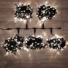 Гирлянда светодиодная "LED ClipLight" 5 нитей х20м 665LED бел. 50Вт 24В IP65 эффект мерцания трансф. в компл. Neon-Night 323-605