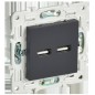 Розетка USB A+A 3.1А SKANDY SK-R15G графит IEK SK-U21-D31-K53