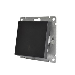 Переключатель проходной 1-кл. СП Афина 10А IP20 механизм графит Universal A0025-Gr
