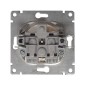 Розетка 1-м СП Афина 16А IP20 с заземл. защ. шторки механизм сл. кость (ivory) Universal A0049-I