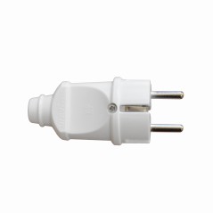 Вилка электрическая прямая 16А 250В с заземл. бел. (еврослот) UNIVersal А101