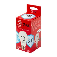 Лампа светодиодная RED LINE LED A60-10W-840-E27 R 10Вт A60 груша 4000К нейтр. бел. E27 Эра Б0049635