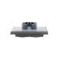 Розетка 2-м СП BRITE РСбш12-3-44-БрС 16А в сборе IP44 с крышкой сталь IEK BR-R26-16-44-K46-F