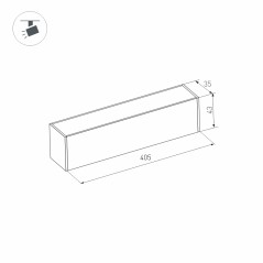 Светильник светодиодный MAG-FLAT-45-L405-12W Warm3000 (BK 100 deg 24В DALI) IP20 металл Arlight 046580