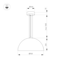 Светильник светодиодный SP-RESTO-HANG-R500-30W Warm3000 WH 100 deg IP20 230В металл Arlight 039697