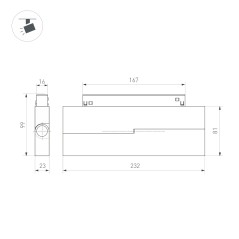 Светильник светодиодный MAG-ORIENT-FLAT-FOLD-S230-12W Warm3000 (WH 80 deg 48В DALI) IP20 металл Arlight 035858(1)