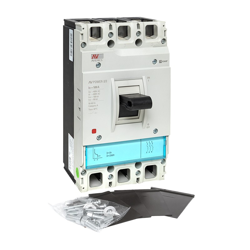 Выключатель автоматический 500А 100кА AV POWER-3/3 TR AVERES EKF mccb-33-500H-TR-av Выключатель автоматический 500А 100кА AV POWER-3/3 TR AVERES EKF mccb-33-500H-TR-av