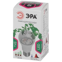 Лампа светодиодная FITO-12W-RB-E27-K 12Вт A60 грушевидная прозрачная 1310К E27 130-270В для растений красн./син. спектр Эра Б003