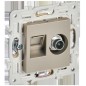 Розетка двойная TV+RJ45 кат.5E SKANDY SK-A14Sh шампань IEK SK-AK20-1-K37 Розетка двойная TV+RJ45 кат.5E SKANDY SK-A14Sh шампань IEK SK-AK20-1-K37