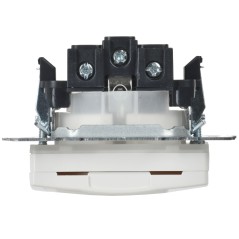 Розетка BRITE РСбш10-3-44-БрБ 16А IP44 с заземл. защ. шторки с крышкой механизм бел. IEK BR-R16-16-44-K01
