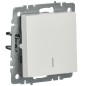 Выключатель 1-кл. СП BRITE ВС10-1-1-БрБ 10А с индик. механизм бел. IEK BR-V10-1-10-K01