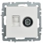 Розетка компьютерная + телевизионная 2-м Brite РТВ/РК12-БрБ RJ45 кат.5E + TV механизм бел. IEK BR-AK20-1-K01 Розетка компьютерная + телевизионная 2-м Brite РТВ/РК12-БрБ RJ45 кат.5E + TV механизм бел. IEK BR-AK20-1-K01