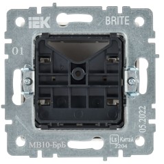 Вывод кабеля BRITE МВ10-БрБ механизм бел. IEK BR-VK10-0-K01