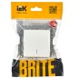 Выключатель 1-кл. СП BRITE ВС10-1-1-БрБ 10А с индик. механизм бел. IEK BR-V10-1-10-K01