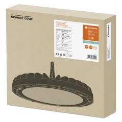 Светильник светодиодный HIGH BAY COMPACT ДСП 166Вт 4000К 20000лм IP65 черн. хайбей темперир. стекло LEDVANCE 4058075708198