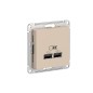 Розетка USB AtlasDesign тип A+A 5В/2.1А 2х5В/1.05А механизм песочн. SE ATN001233