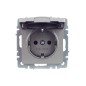 Розетка BRITE РСбш10-3-44-БрС 16А IP44 с заземл. защ. шторки с крышкой механизм сталь IEK BR-R16-16-44-K46