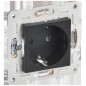 Розетка SKANDY 16А с заземл. без защ. шторок SK-R05Bl черн. IEK SK-R11-16-K02