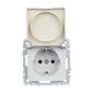 Розетка BRITE РСбш10-3-44-БрА 16А IP44 с заземл. защ. шторки с крышкой механизм алюм. IEK BR-R16-16-44-K47