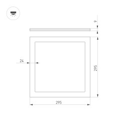 Лента светодиодная герметичная MOONLIGHT-BLACK-TOP-G280-D25mm 24В RGB 360deg (14.4Вт/м IP65 wire x1) вывод кабеля прям. Arlight 