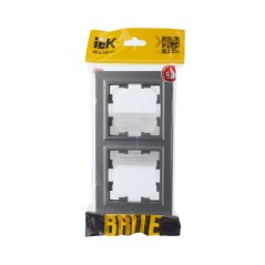 Рамка 2-м IP44 BRITE РУ-2-БрС-44 сталь IEK BR-M22-44-K46