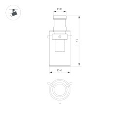 Светильник светодиодный ART-APRIORI-LANTERN-C-R60-5W Warm3000 (TN 350 deg 48В) IP20 металл Arlight 047792