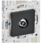 Розетка телевизионная проходная TV SKANDY SK-A17G графит IEK SK-A10-P-K53