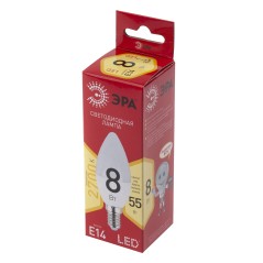 Лампа светодиодная RED LINE LED B35-8W-827-E14 R 8Вт B35 свеча 2700К тепл. бел. E14 Эра Б0050694