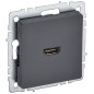 Розетка СП BRITE HDMI РHDMI-0-БрГ механизм графит IEK BR-H10-K53