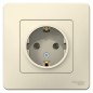 Розетка 1-м СП Blanca 16А IP20 250В с заземл. без защ. шторок молоч. SE BLNRS001012