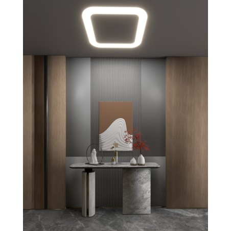 Светильник светодиодный RVE-LBX-HOLE-BOX-SOFT-1446-VG 134Вт 4000К 1446х1446х110мм S80мм квадрат закругл. с отверст. встраив. под