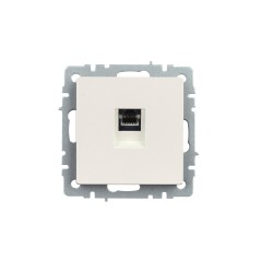Розетка компьютерная СП RJ45 кат.5E BRITE РК10-БрЖ механизм жемчуж. IEK BR-K10-1-K36