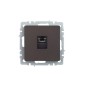 Розетка компьютерная СП RJ45 кат.5E BRITE РК10-БрТБ механизм бронза IEK BR-K10-1-K45